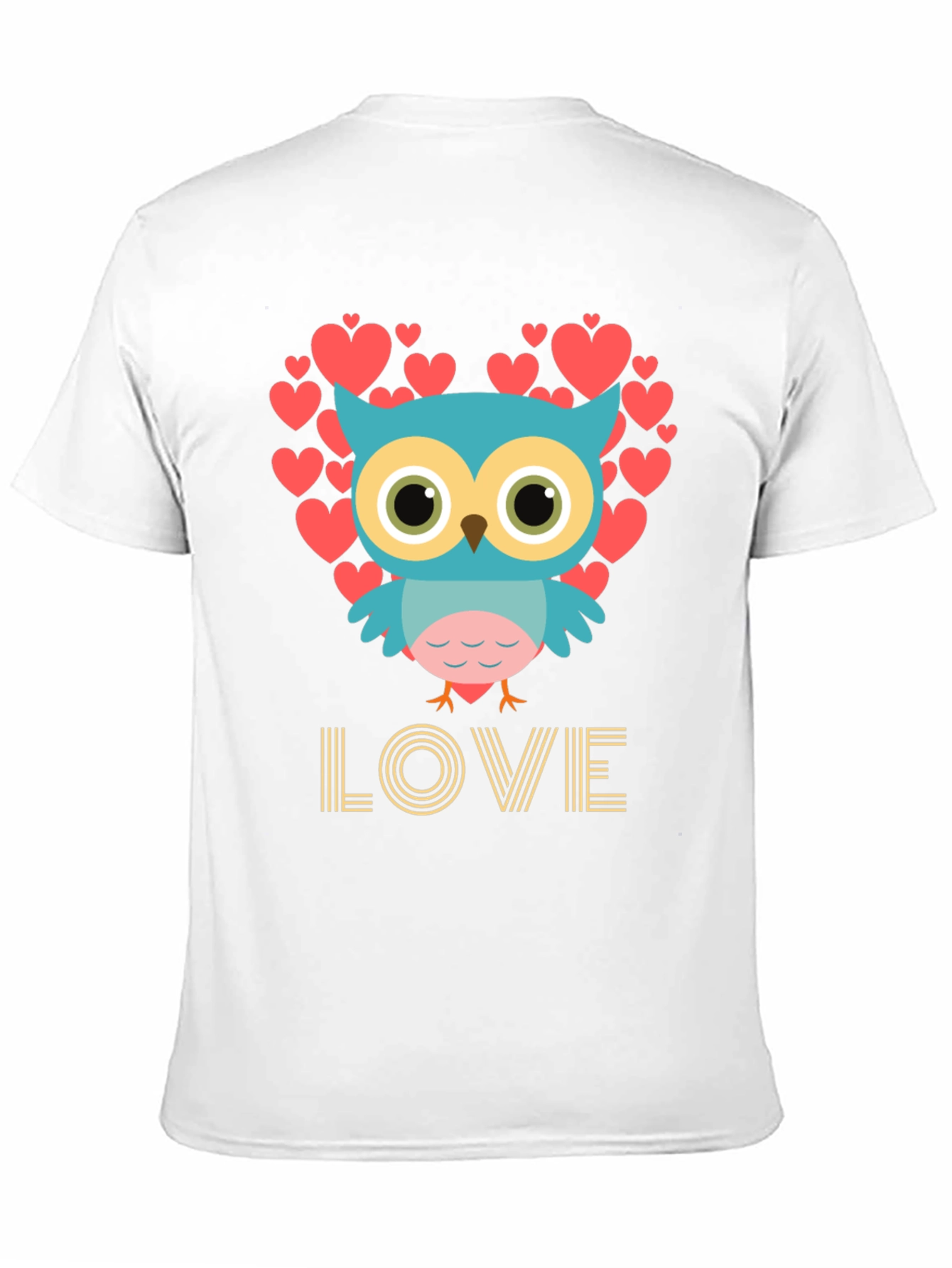 Owl Love T-Shirt Heart Design