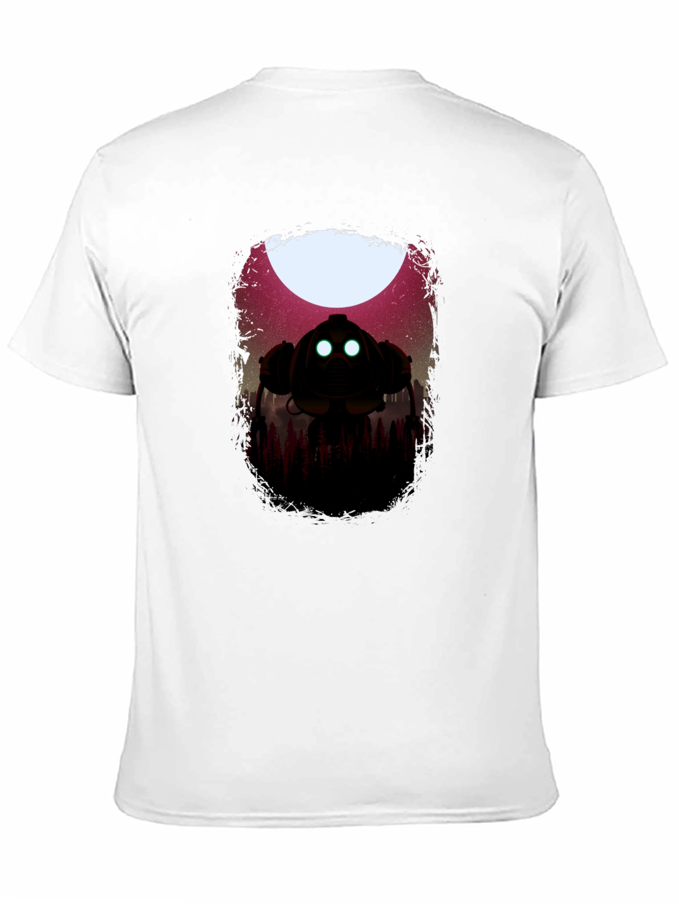 Sci-Fi Robot Graphic Black T-Shirt