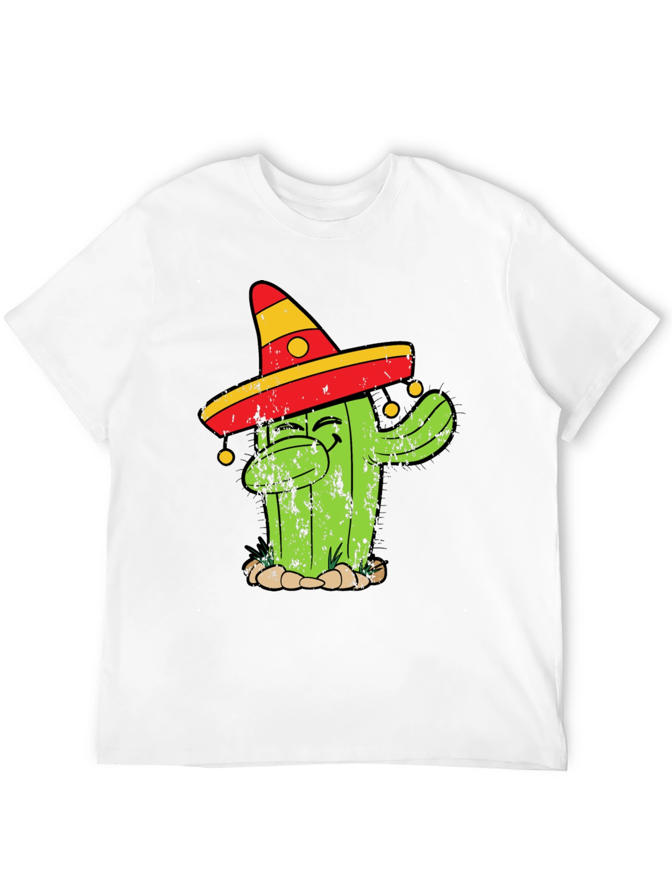 Dabbing Cactus T-Shirt - Mens Black Cotton Tee
