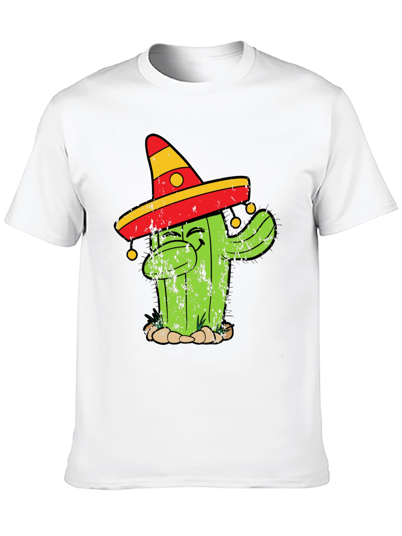 Dabbing Cactus T-Shirt - Mens Black Cotton Tee