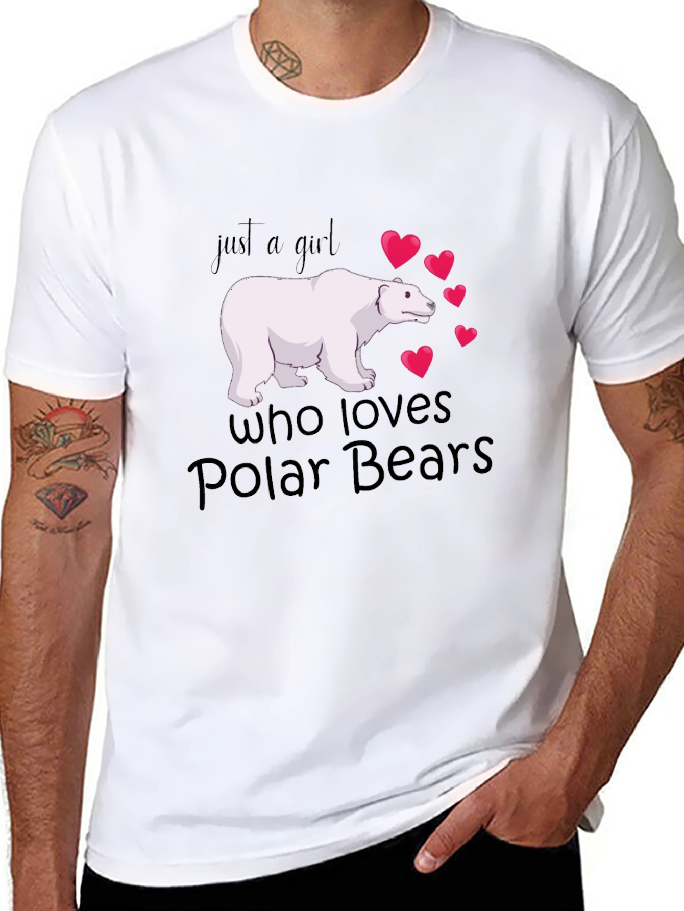Polar Bear Lover Black T-Shirt
