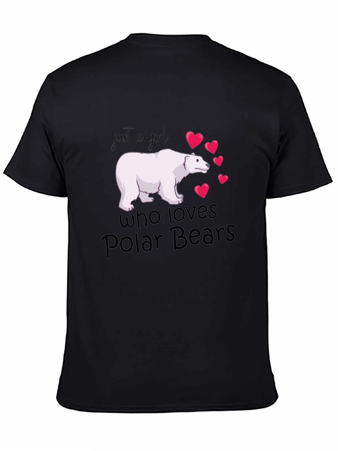Polar Bear Lover Black T-Shirt