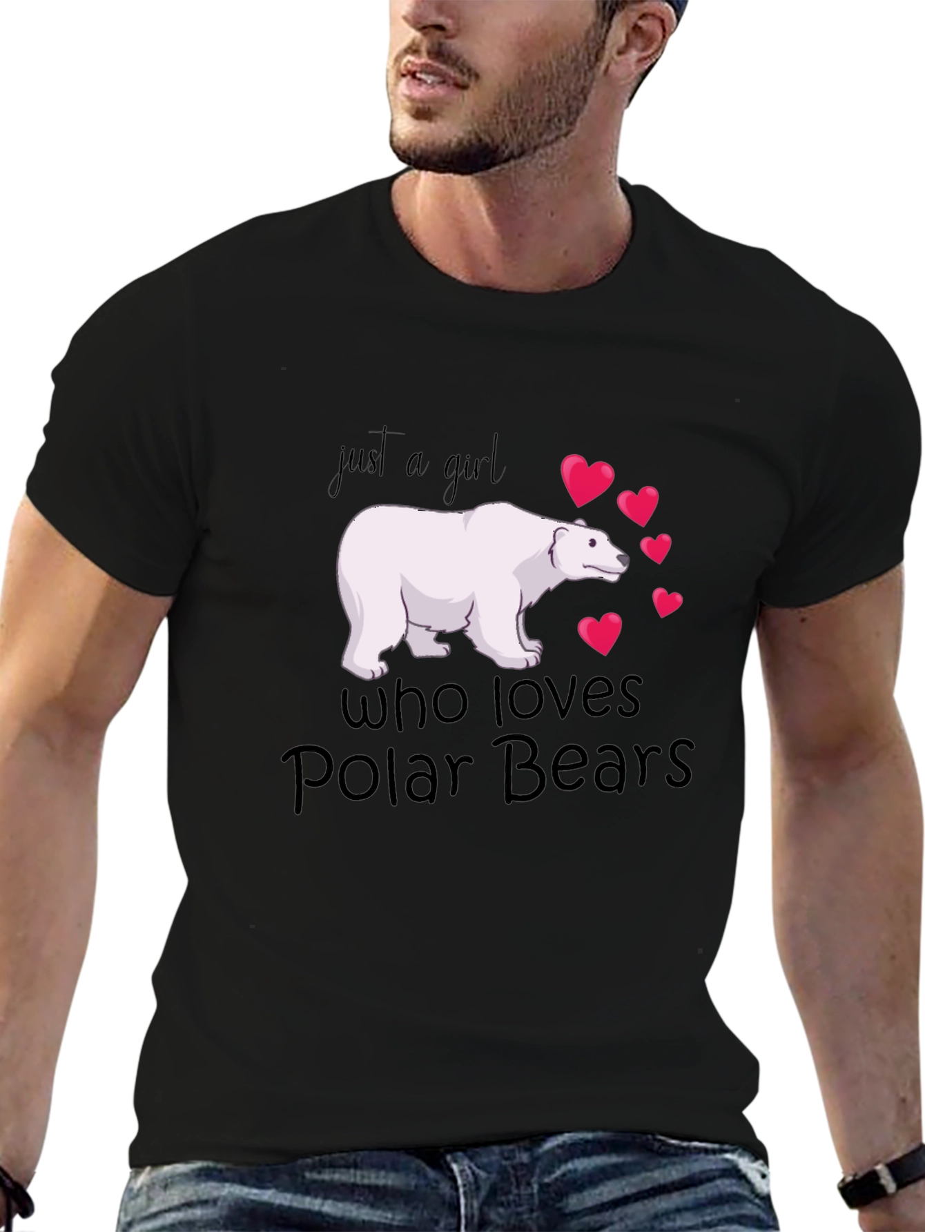 Polar Bear Lover Black T-Shirt