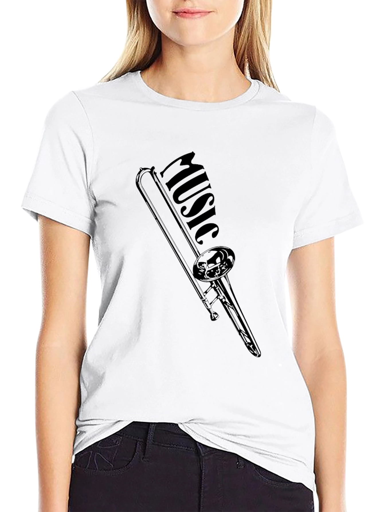 Music Trombone Black T-Shirt