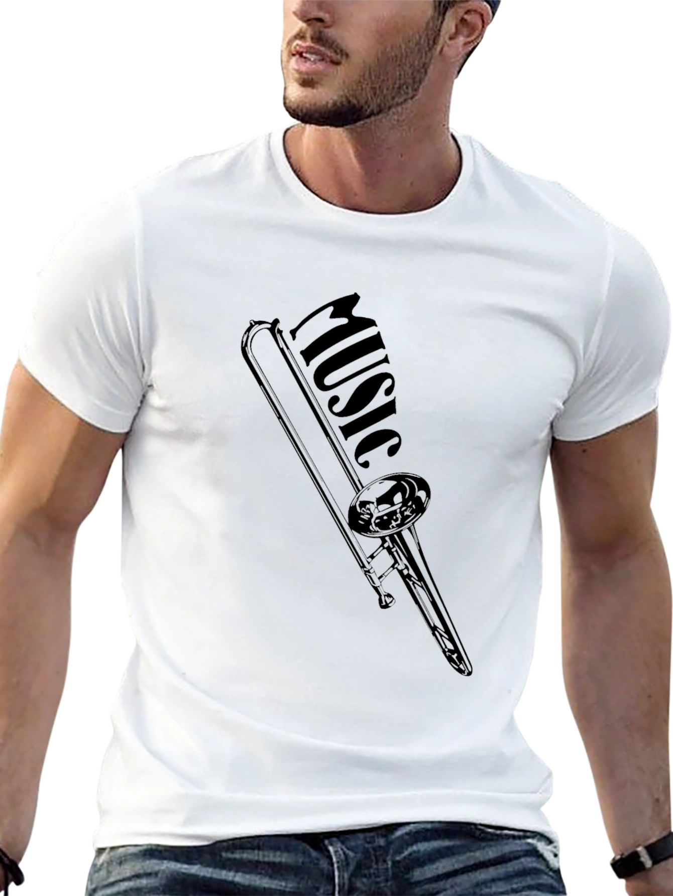 Music Trombone Black T-Shirt