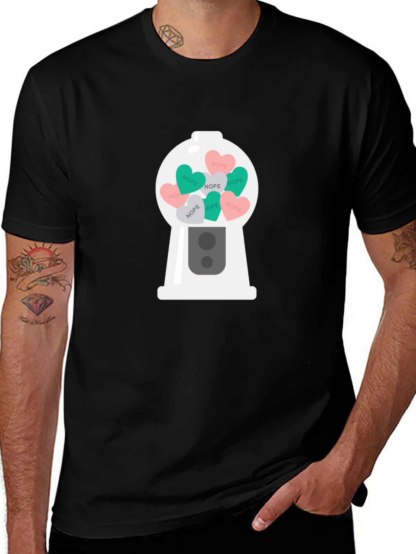 Novelty Nope Candy Heart Gumball Machine T-Shirt
