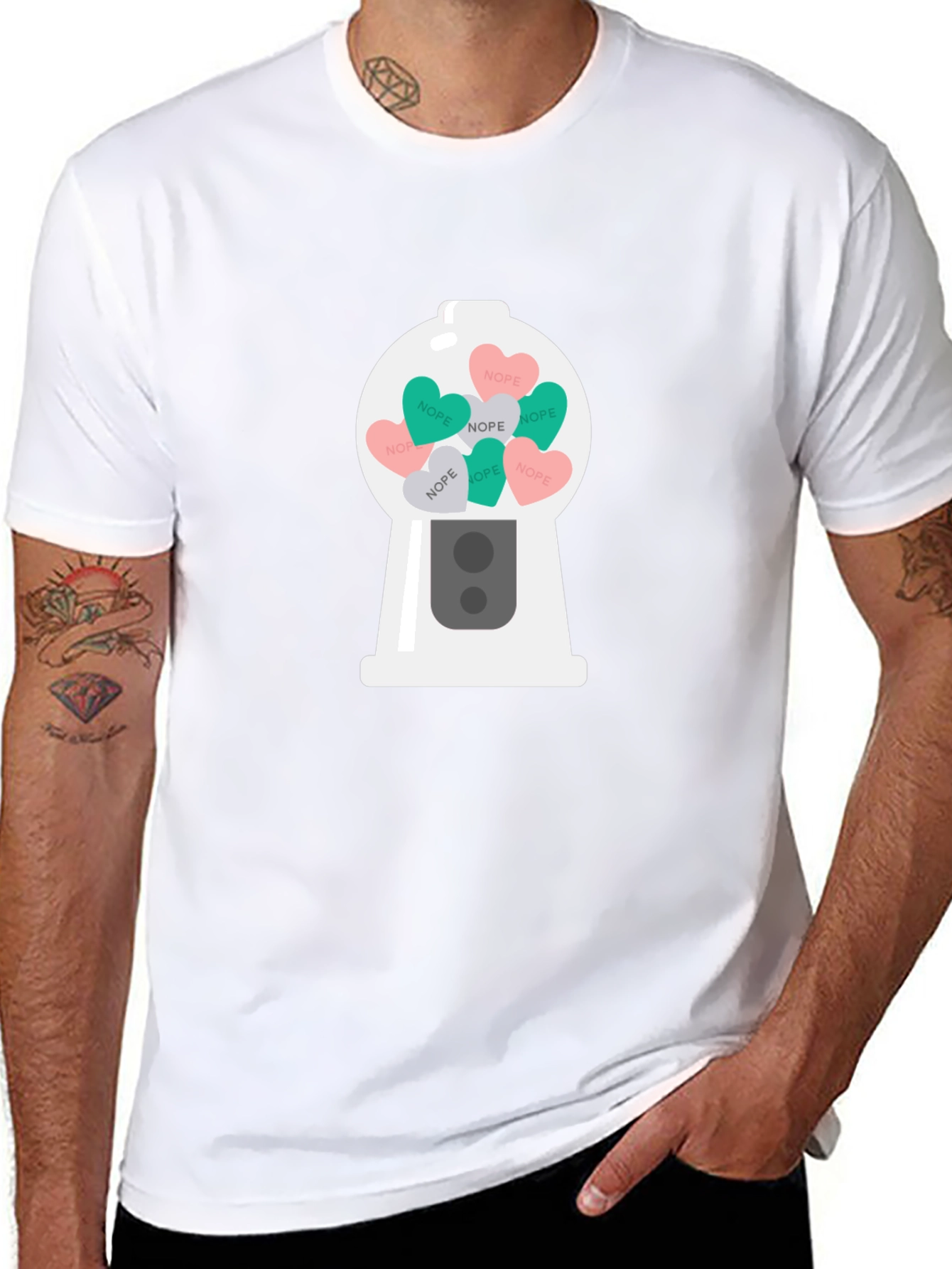 Novelty Nope Candy Heart Gumball Machine T-Shirt