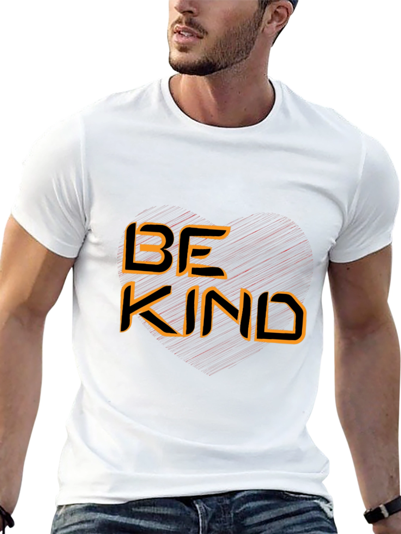 Be Kind Graphic Tee - Black Cotton Blend