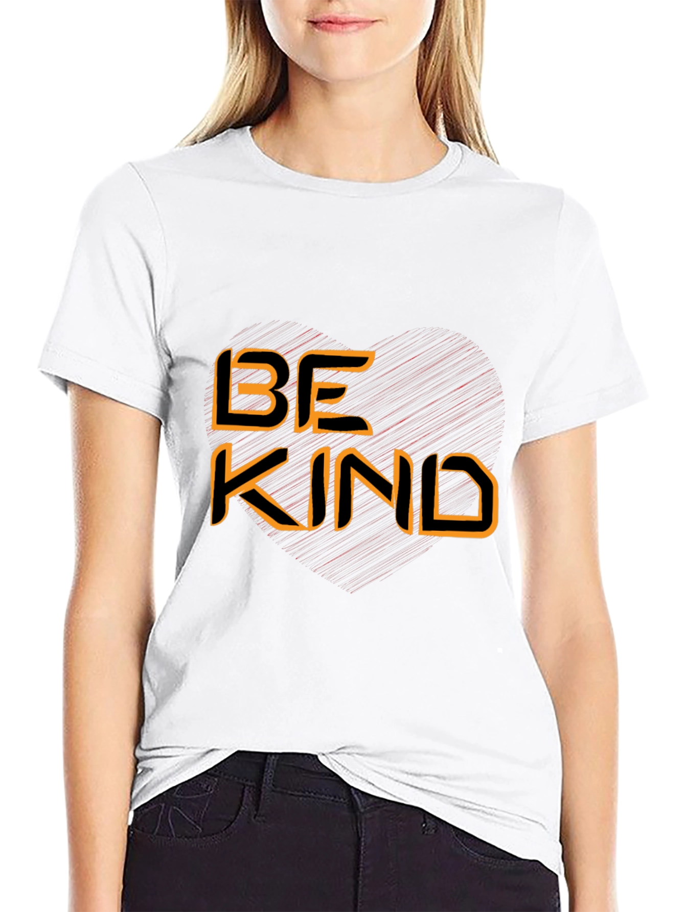 Be Kind Graphic Tee - Black Cotton Blend