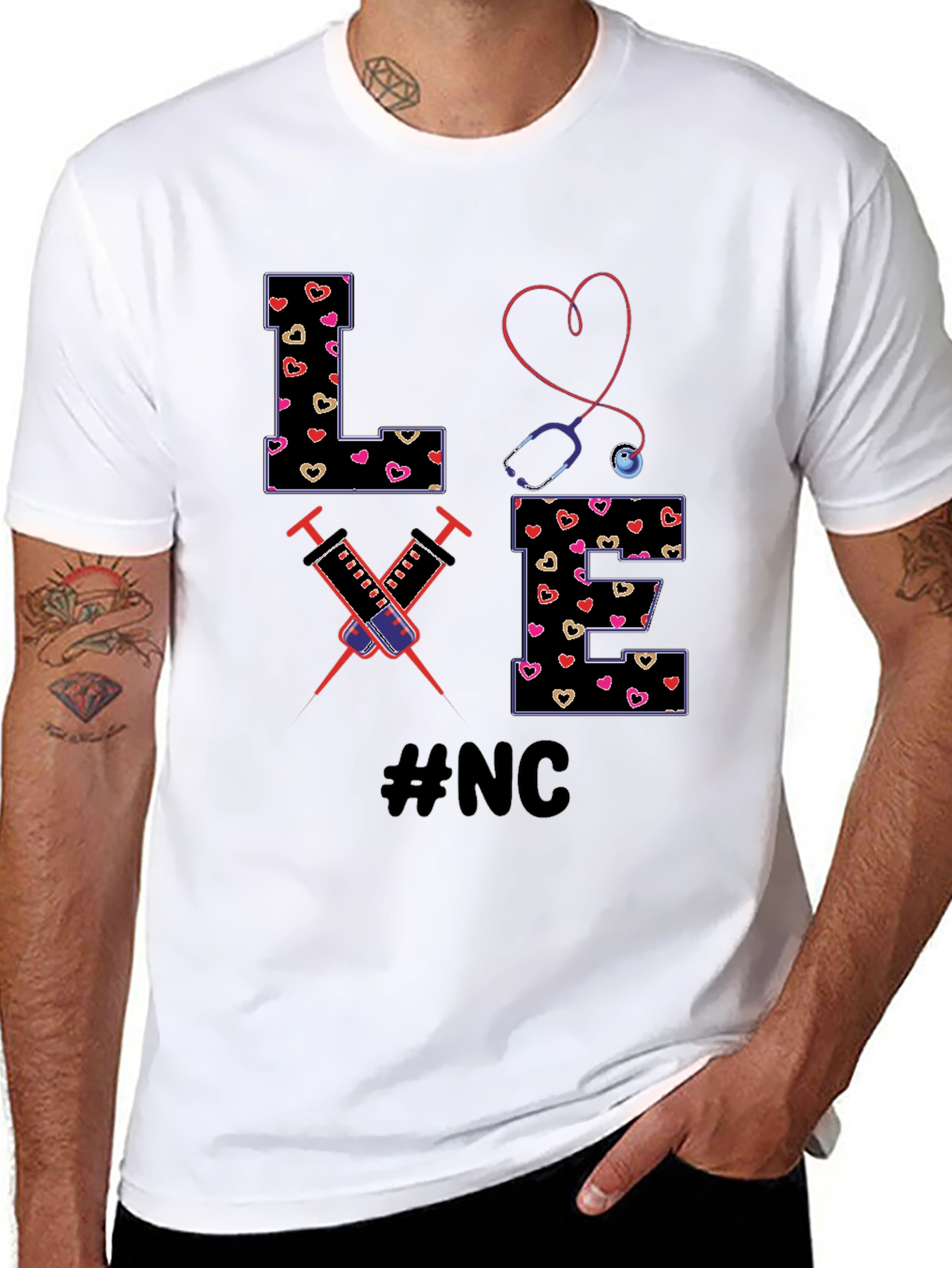 Nurse Love T-Shirt - #NC Design