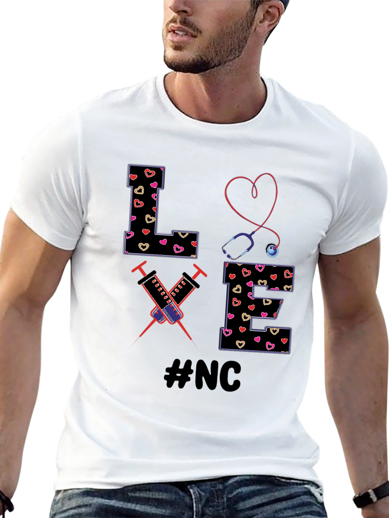 Nurse Love T-Shirt - #NC Design