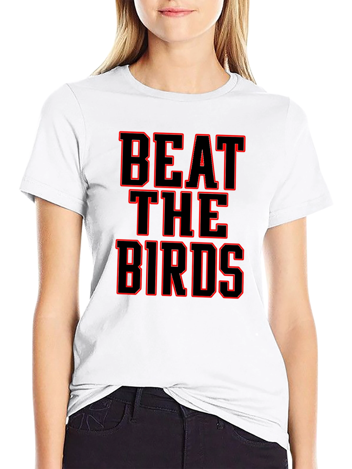 Beat The Birds Black T-Shirt
