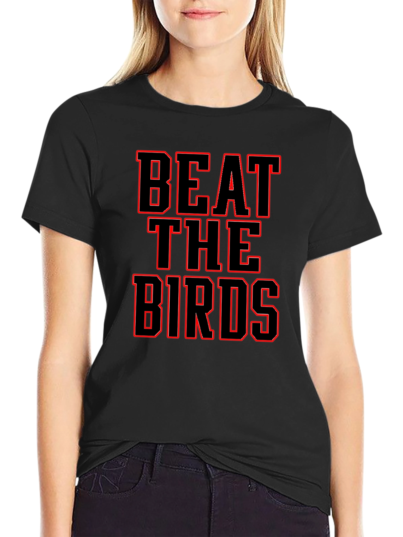 Beat The Birds Black T-Shirt