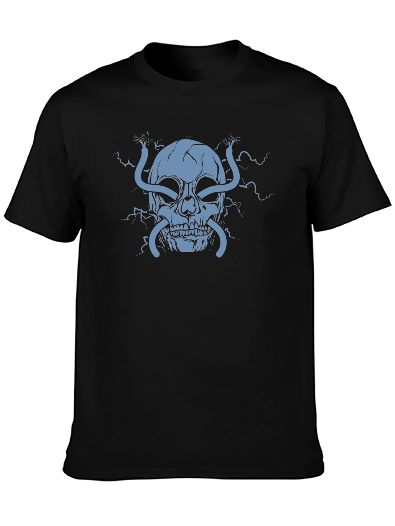 Electric Skull Graphic T-Shirt - Bold Statement Tee