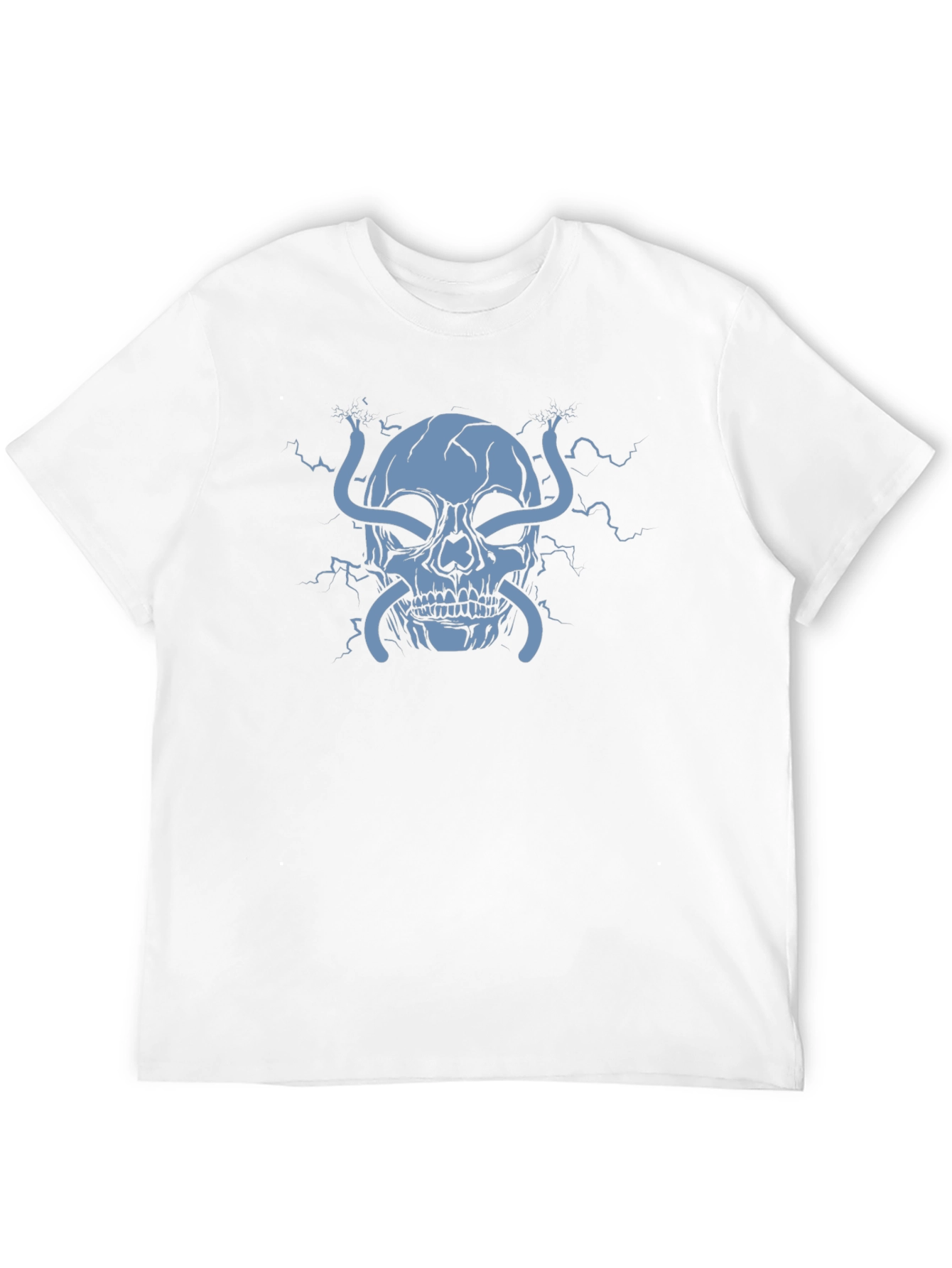 Electric Skull Graphic T-Shirt - Bold Statement Tee