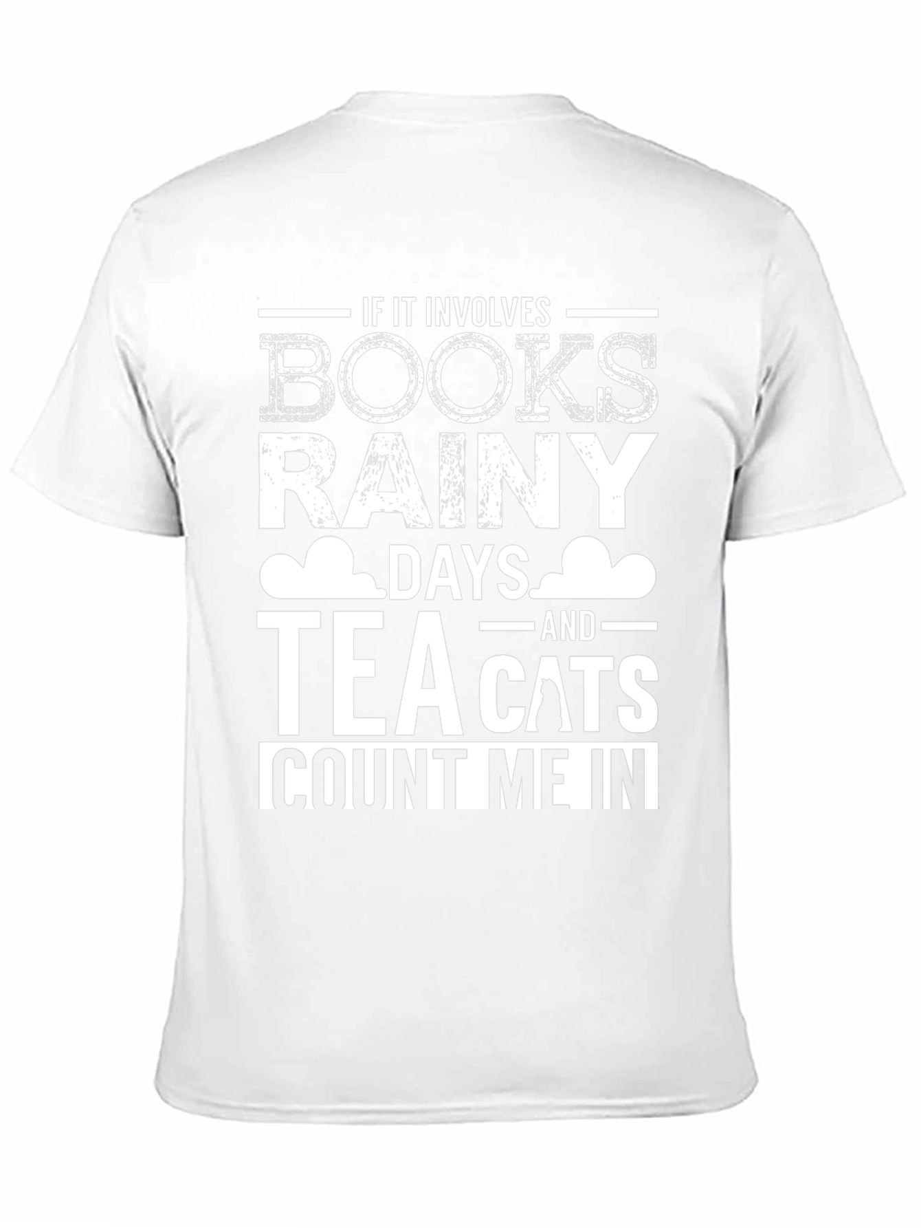 Books Rainy Days Tea Cats T-Shirt