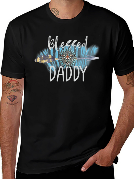 Blessed Daddy Graphic T-Shirt - Western Style