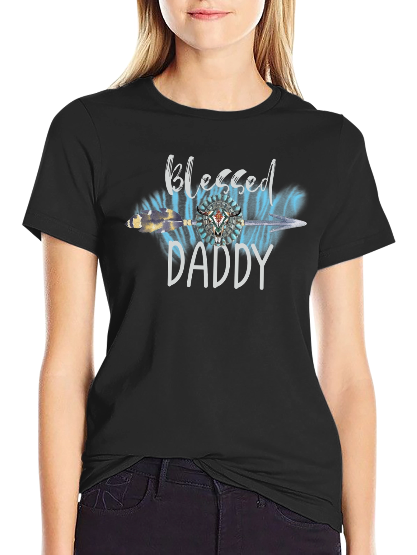 Blessed Daddy Graphic T-Shirt - Western Style