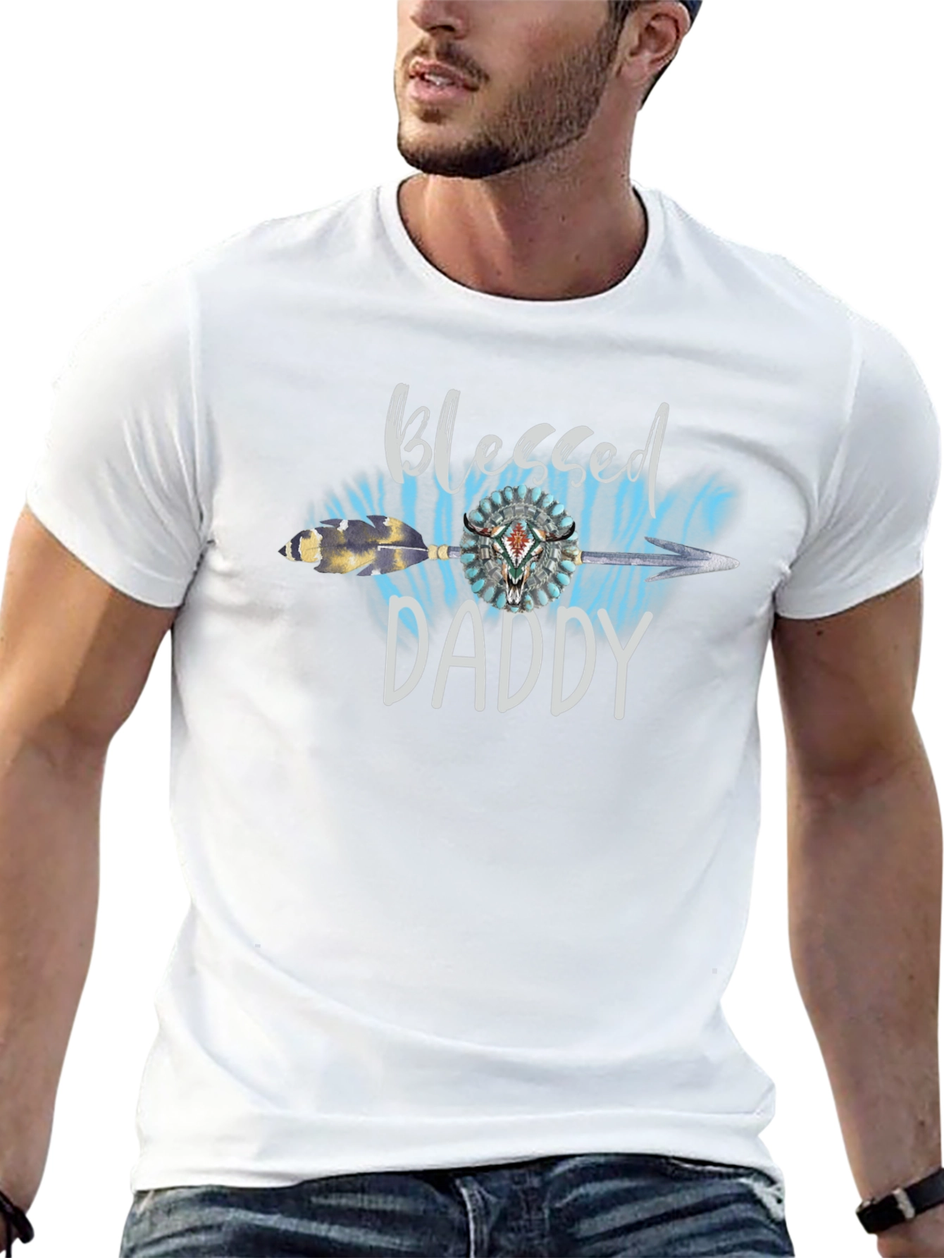 Blessed Daddy Graphic T-Shirt - Western Style