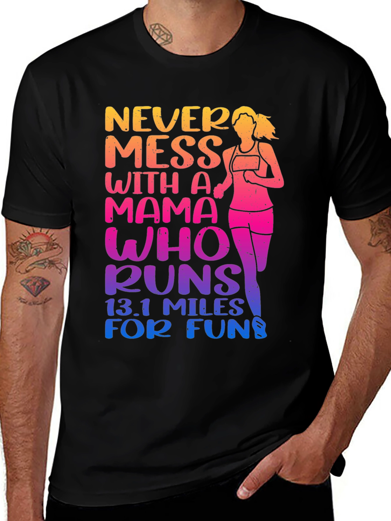 Mama Who Runs 13.1 Miles T-Shirt