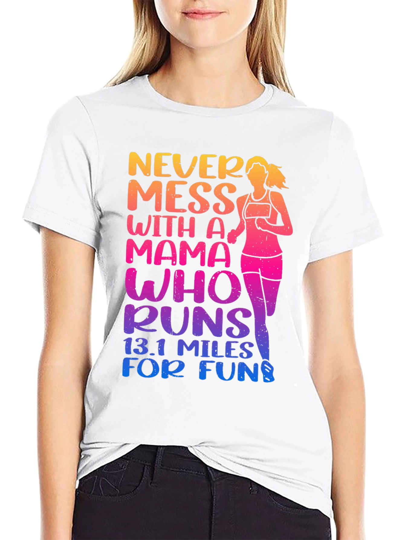 Mama Who Runs 13.1 Miles T-Shirt