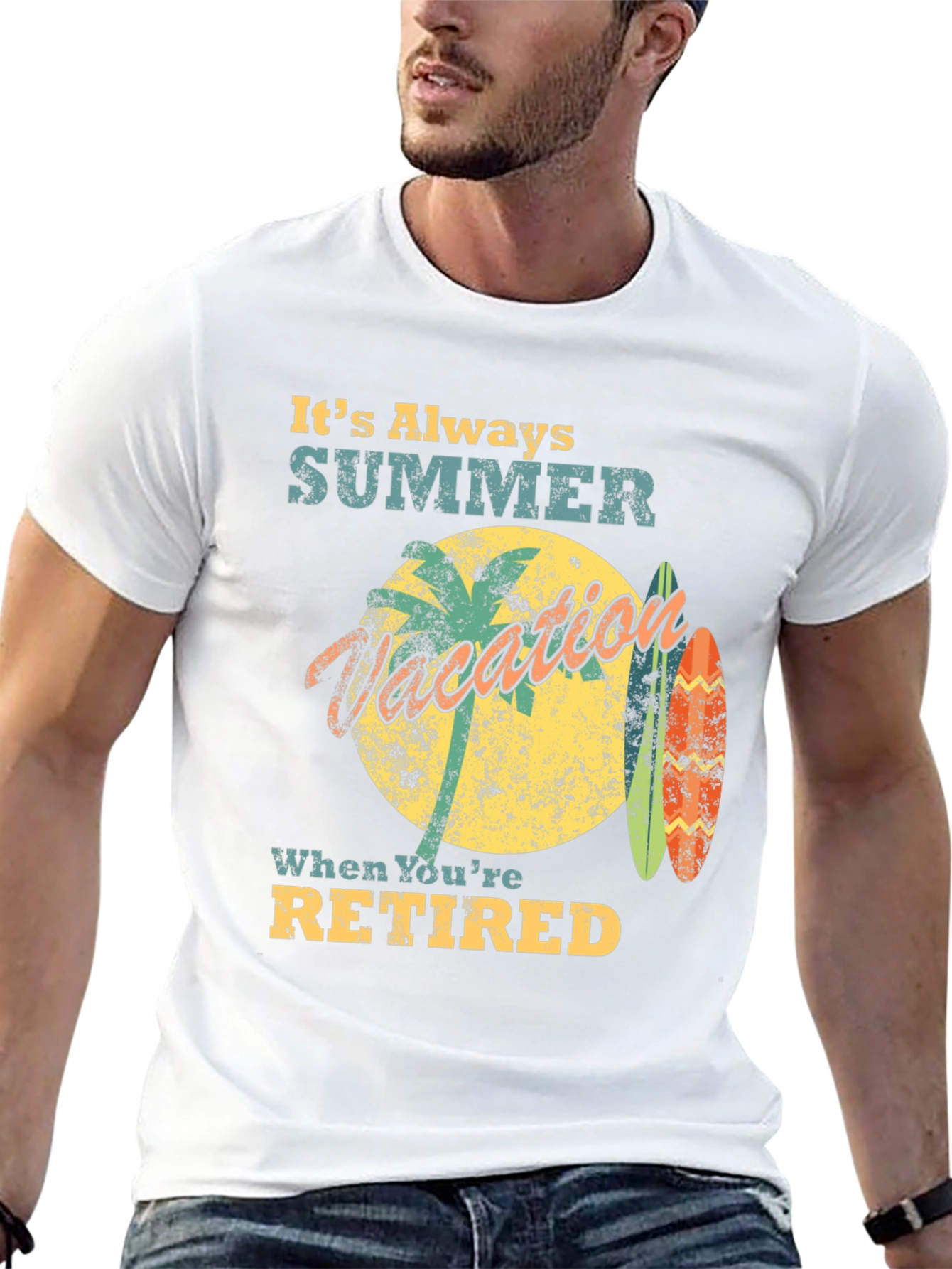 Retirement Summer Vacation Black T-Shirt