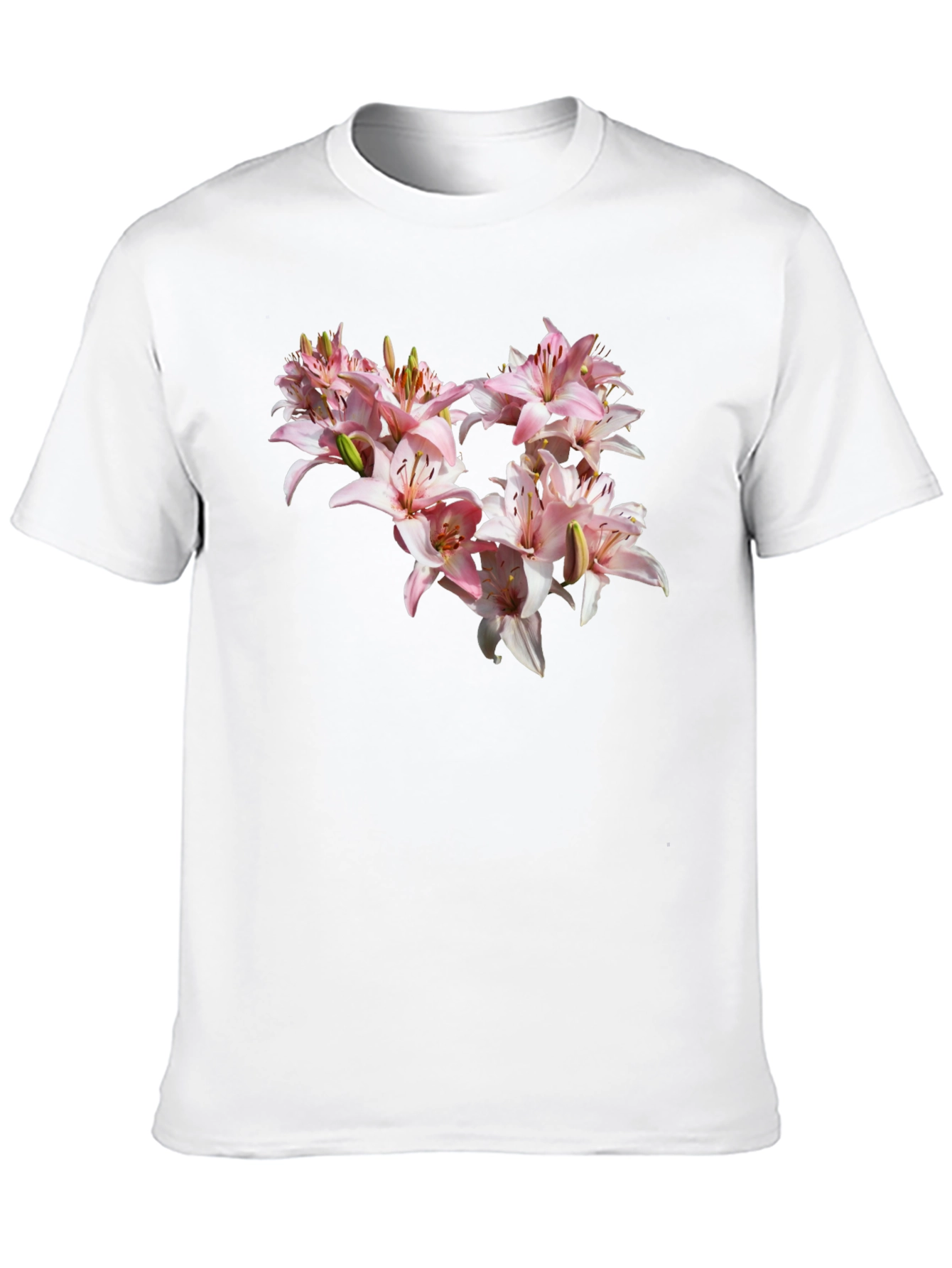 Floral Lily Black T-Shirt