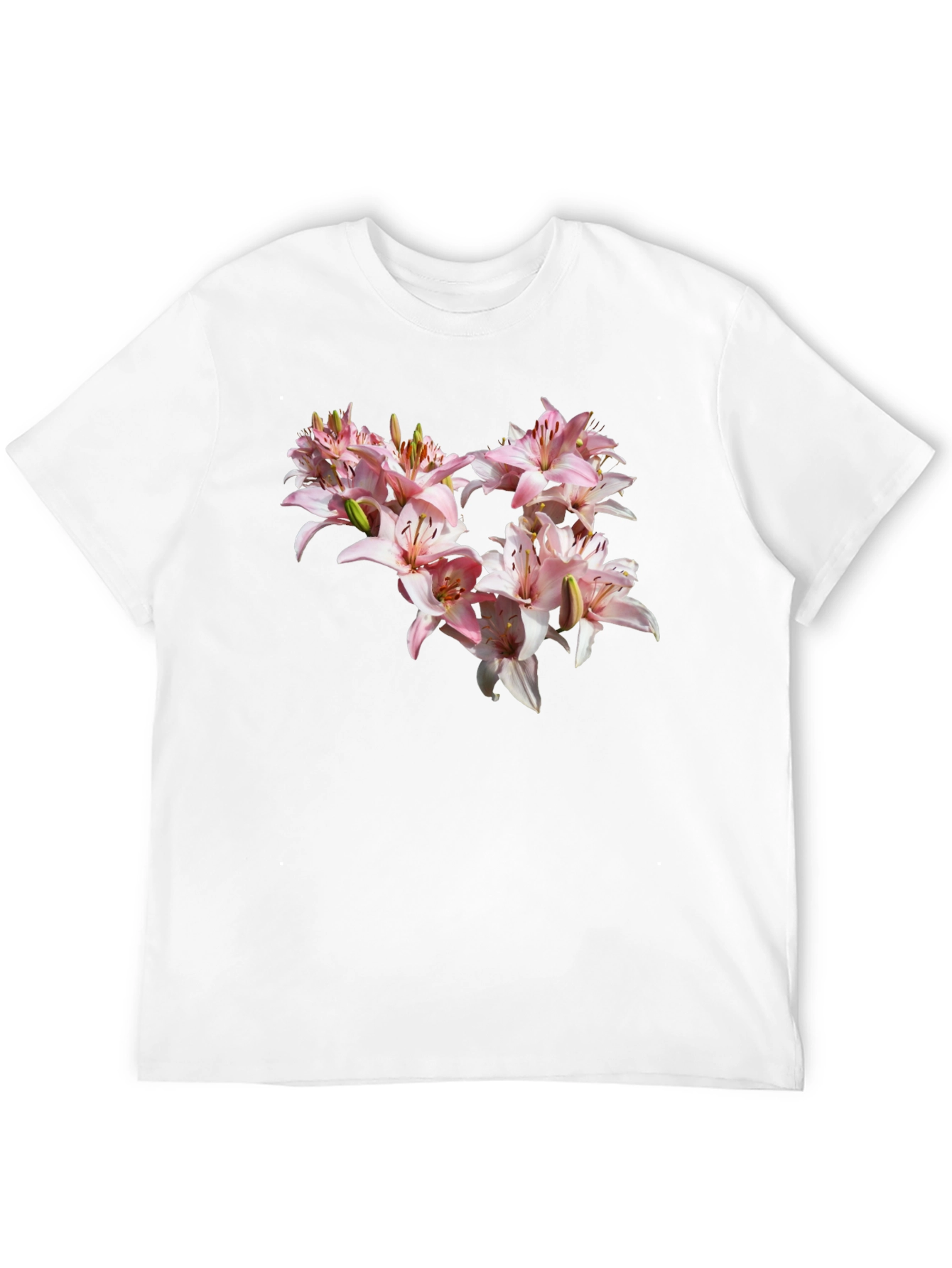 Floral Lily Black T-Shirt