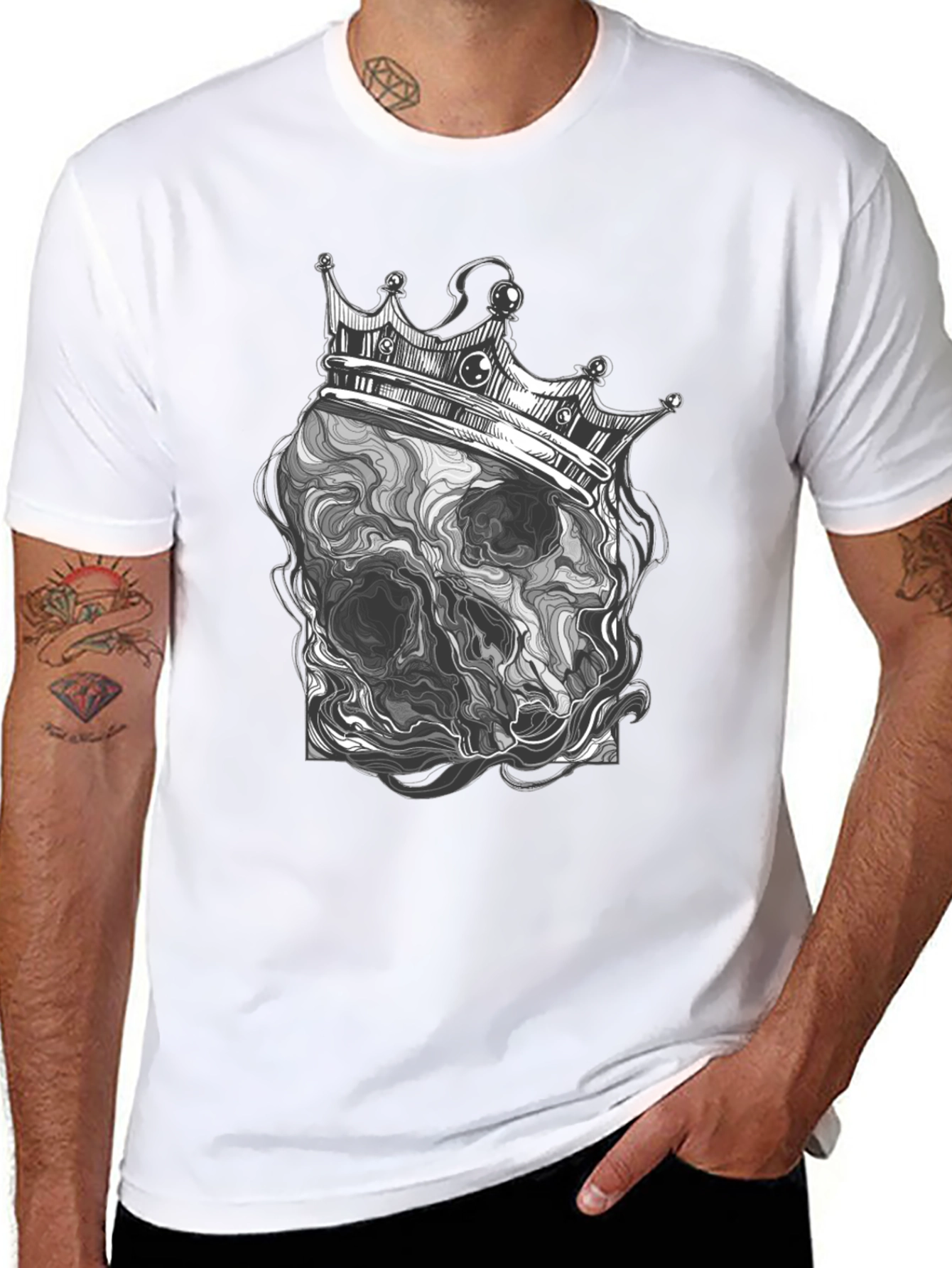 Skull King Graphic Tee - Mens Black T-Shirt