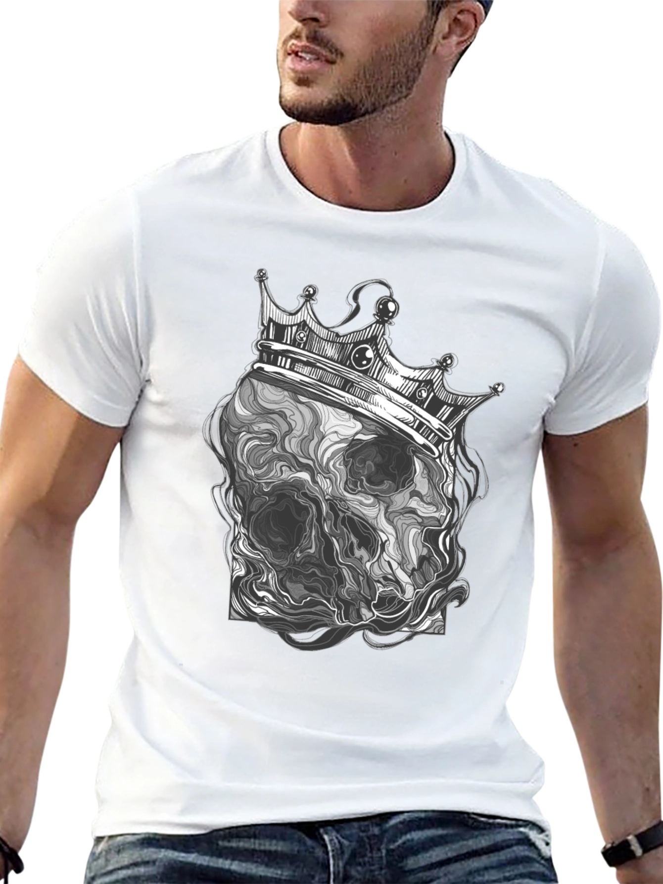 Skull King Graphic Tee - Mens Black T-Shirt