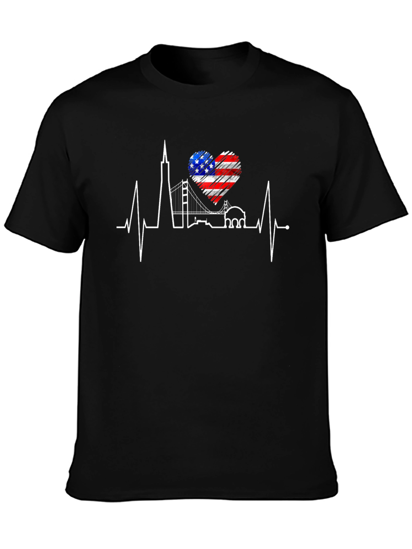 San Francisco Skyline Heartbeat T-Shirt