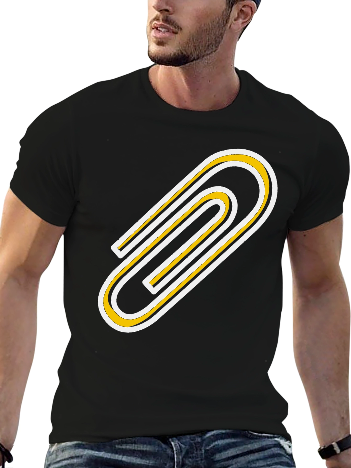 Paperclip Graphic Tee - Bold & Unique Design