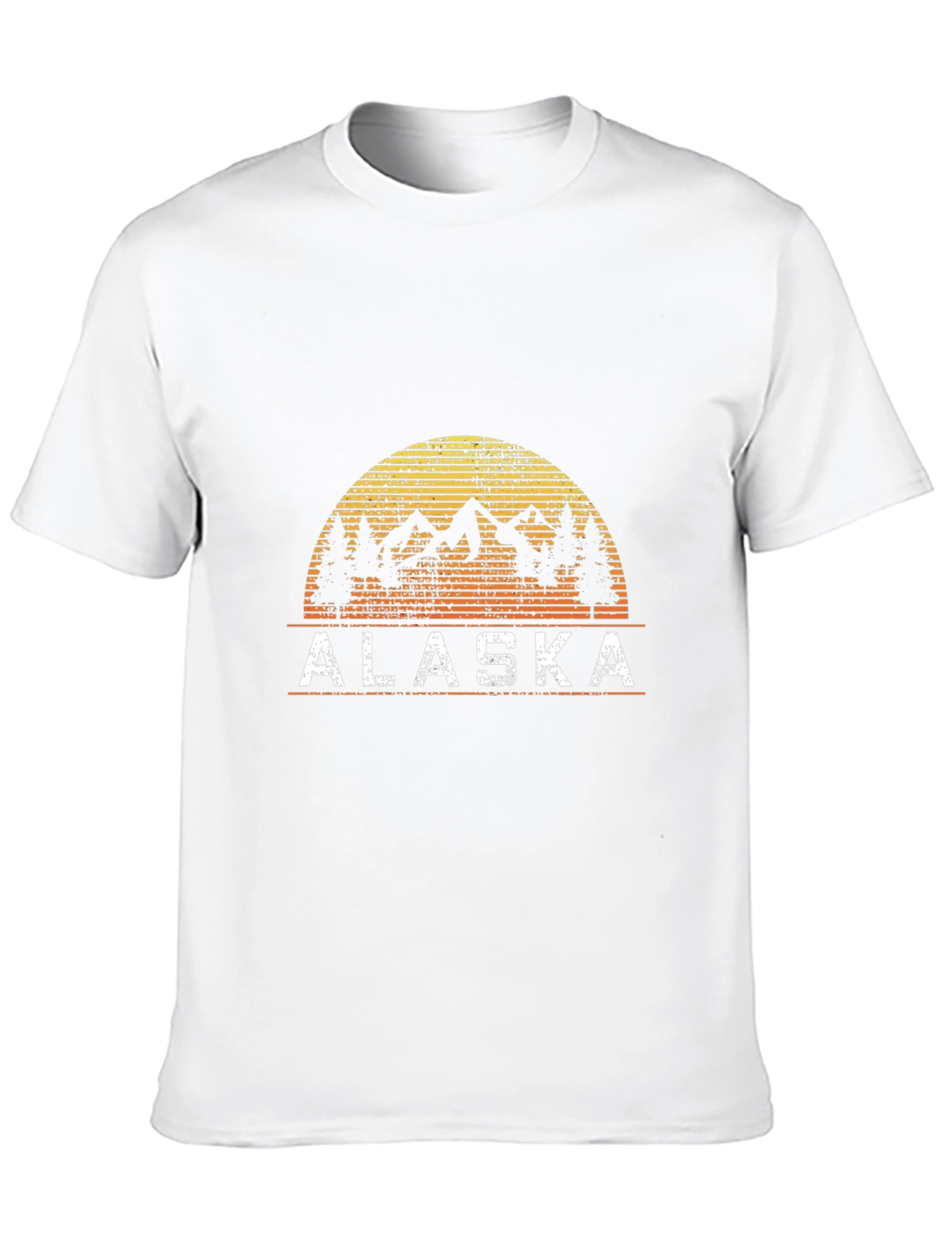 Alaska Graphic Tee - Mountain Sunset Design