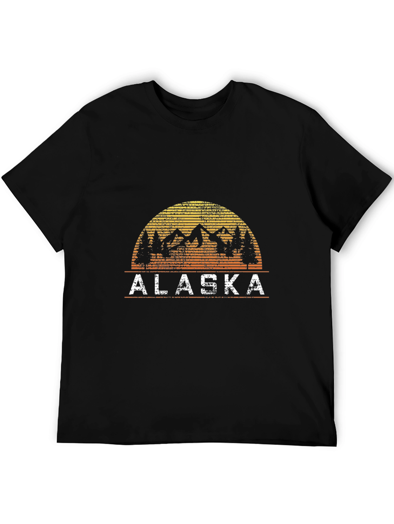 Alaska Graphic Tee - Mountain Sunset Design