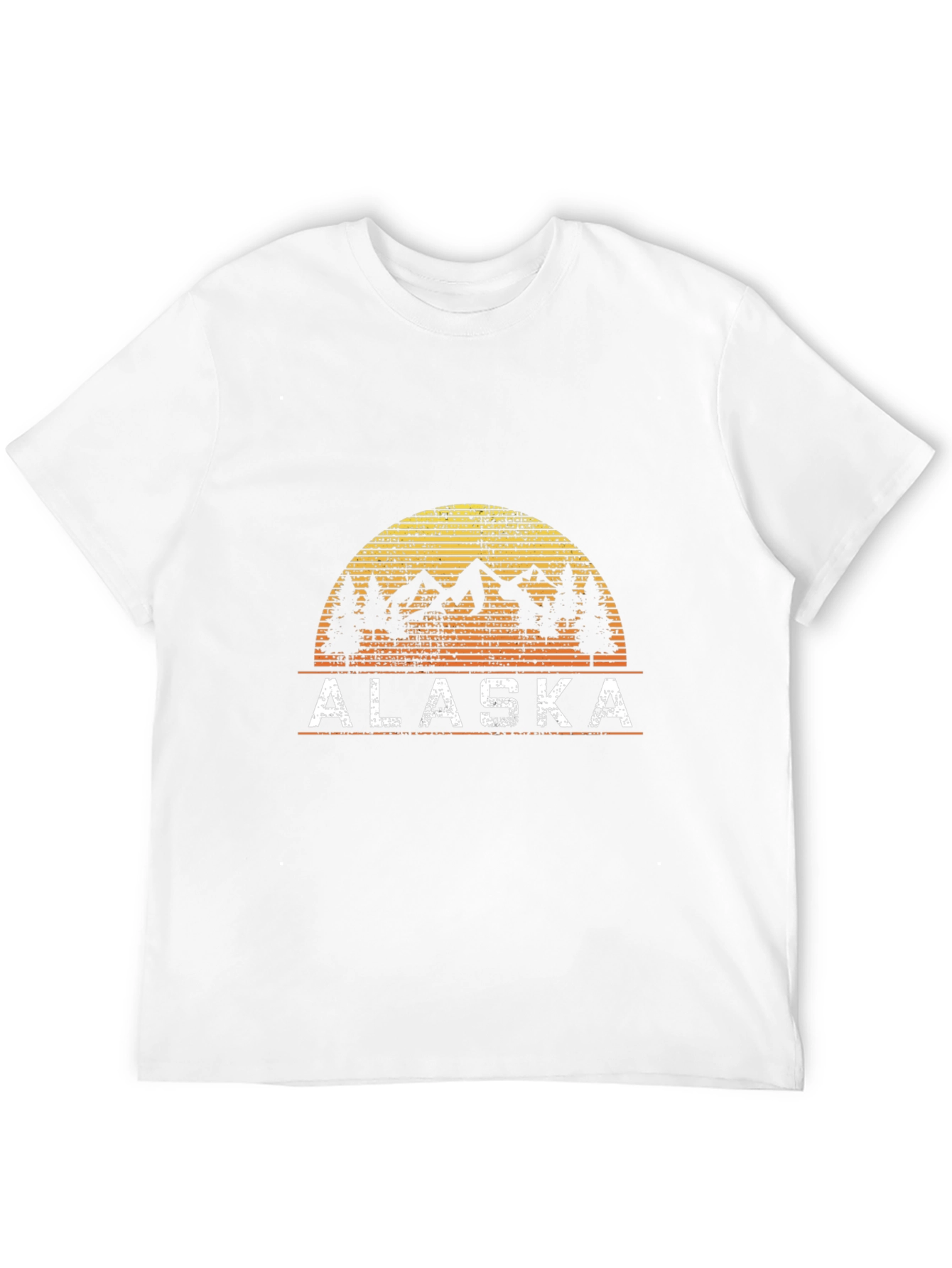 Alaska Graphic Tee - Mountain Sunset Design