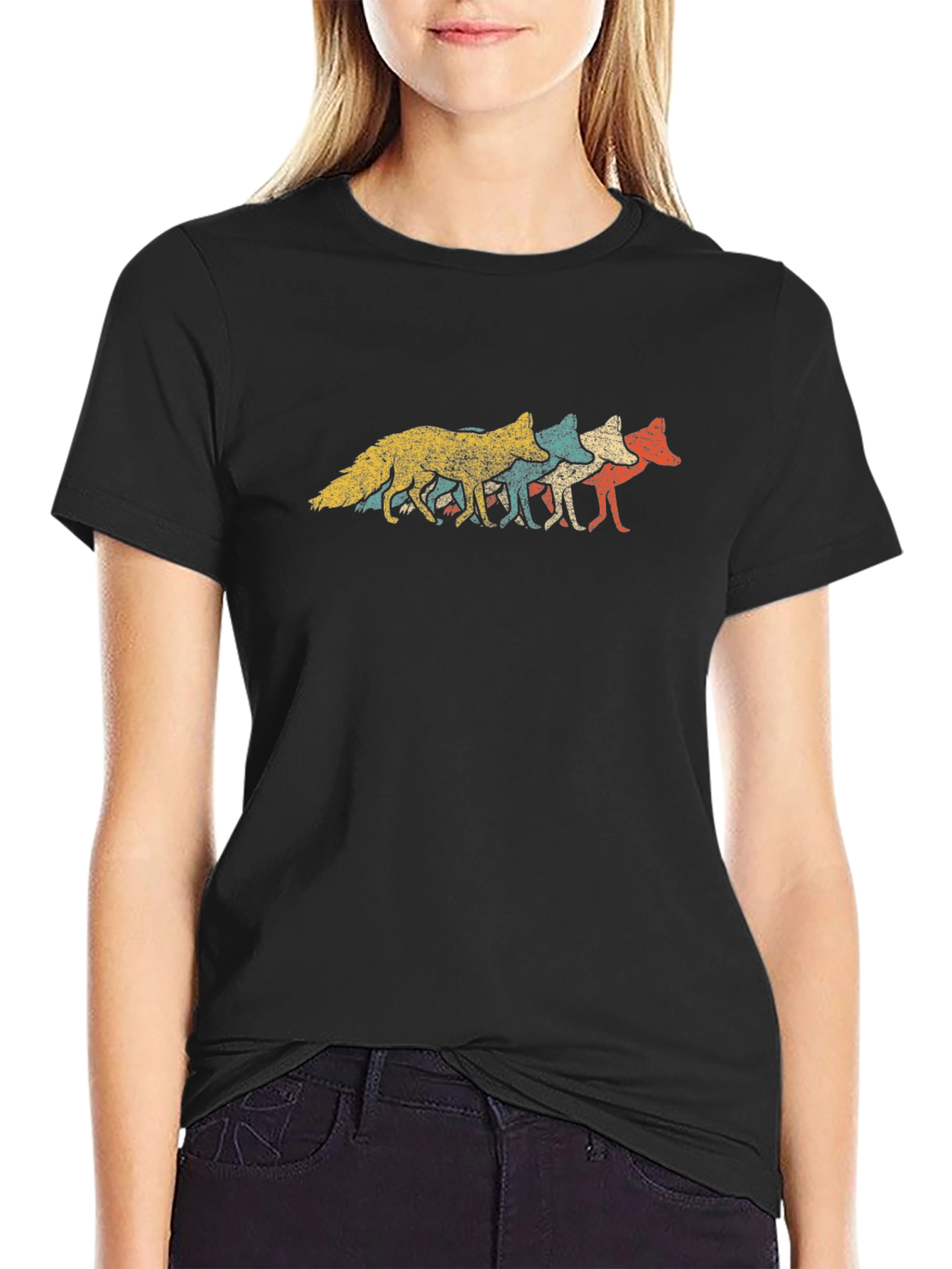 Retro Fox T-Shirt Unique Animal Graphic Tee