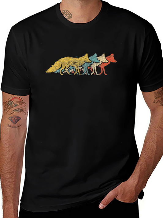 Retro Fox T-Shirt Unique Animal Graphic Tee