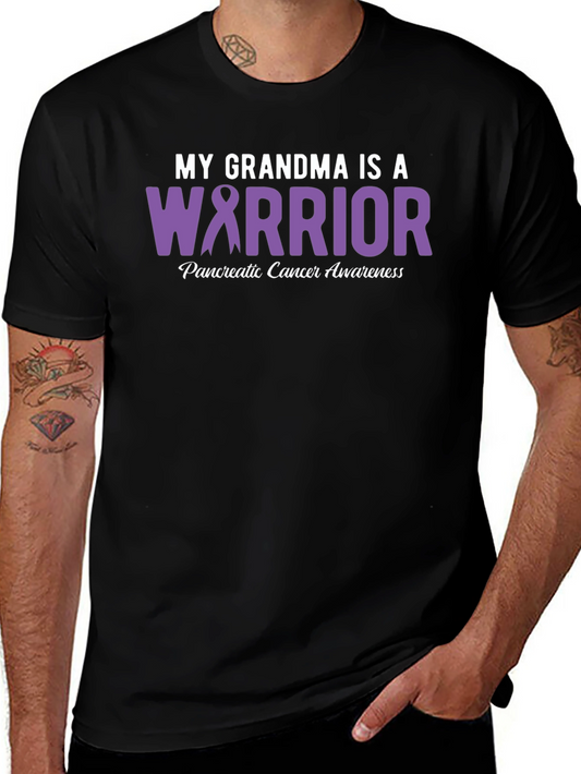 My Grandma Is A Warrior Pancreatic Cancer Awareness T-Shirt