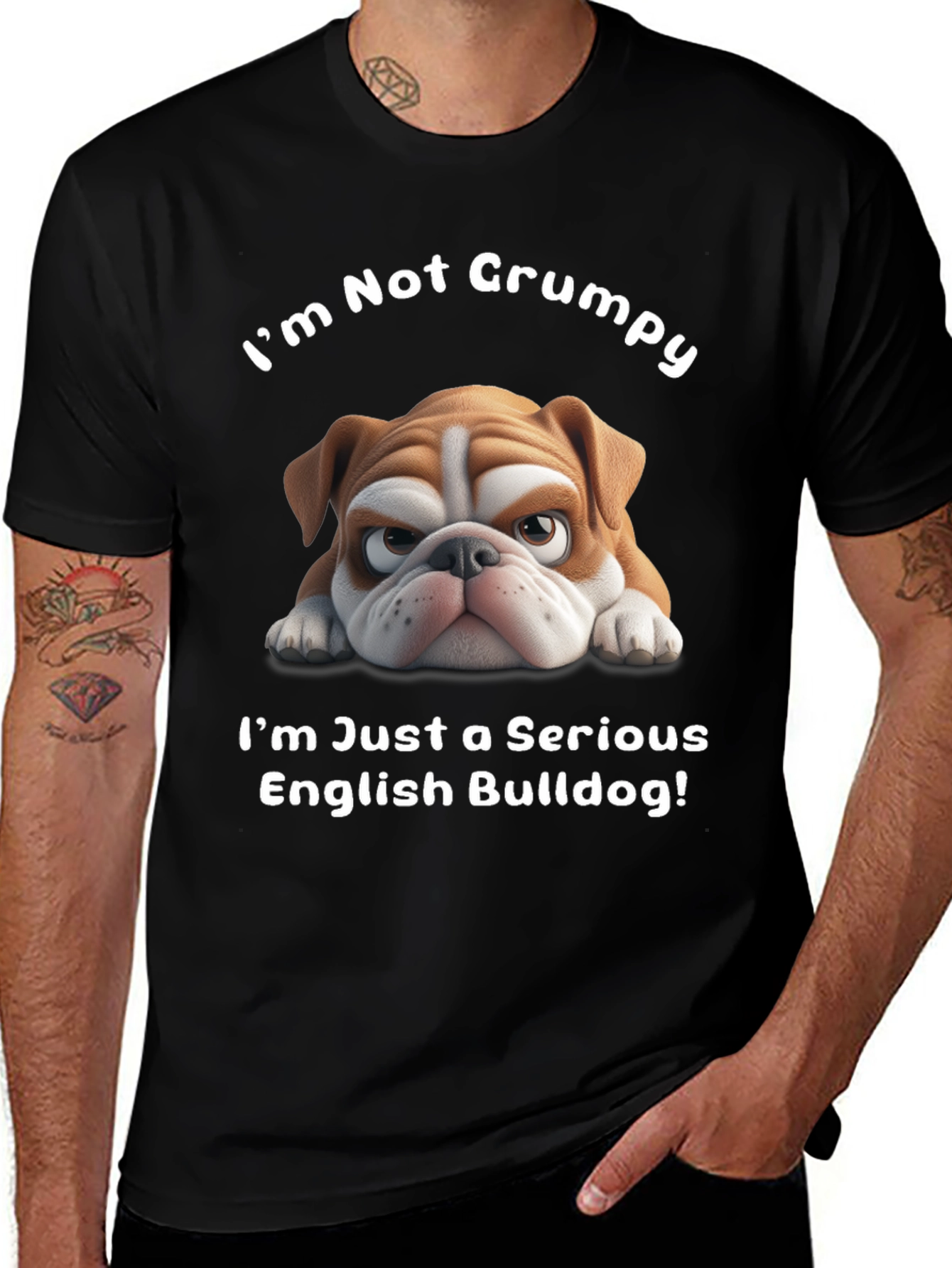 Grumpy Bulldog Graphic Tee