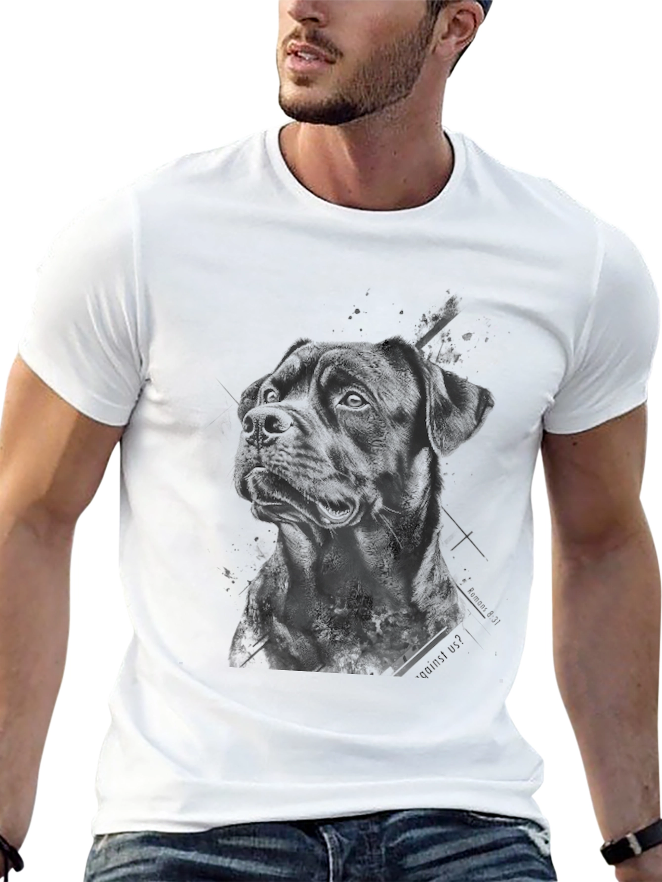 Dog Graphic T-Shirt - Black