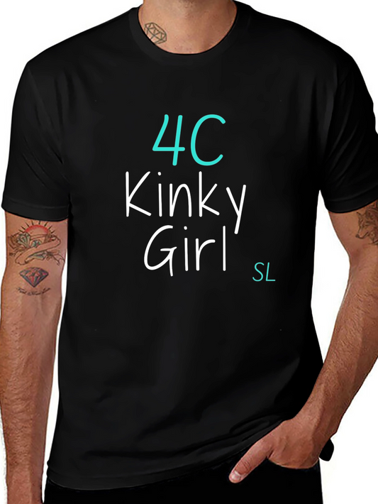 4C Kinky Girl T-Shirt - Black Tee