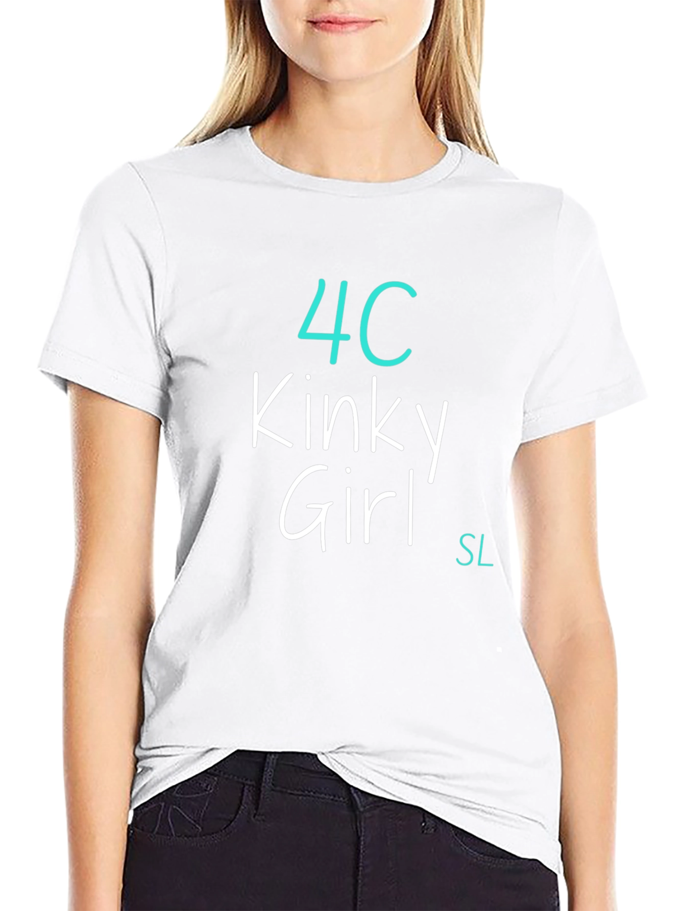 4C Kinky Girl T-Shirt - Black Tee