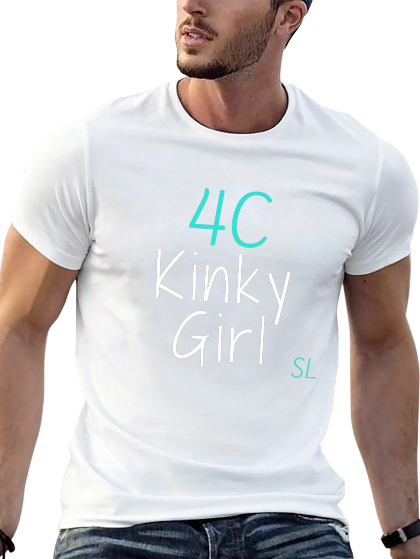 4C Kinky Girl T-Shirt - Black Tee