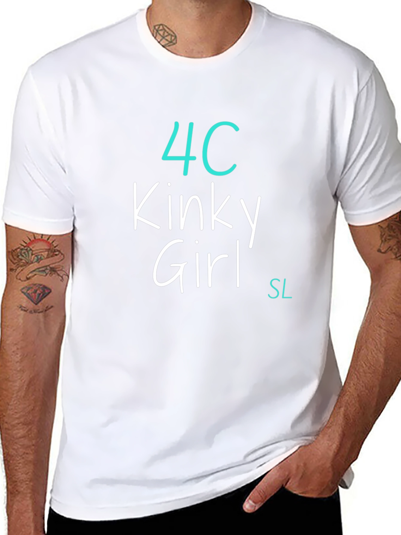 4C Kinky Girl T-Shirt - Black Tee