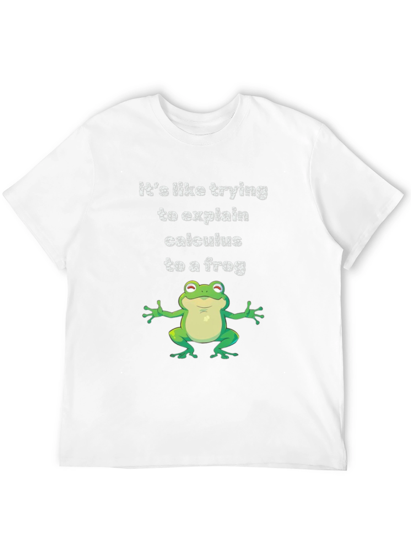 Funny Calculus Frog Graphic Tee - Black Cotton T-Shirt
