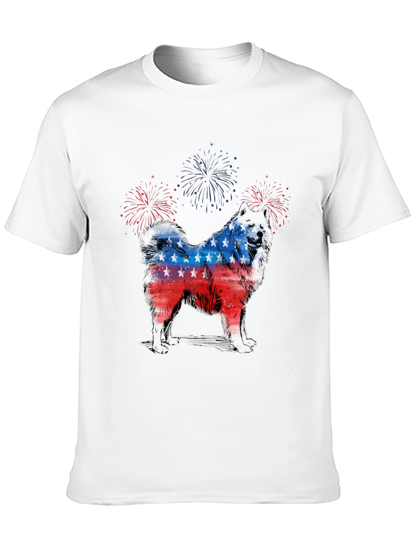 Patriotic Dog T-Shirt - USA Flag Design