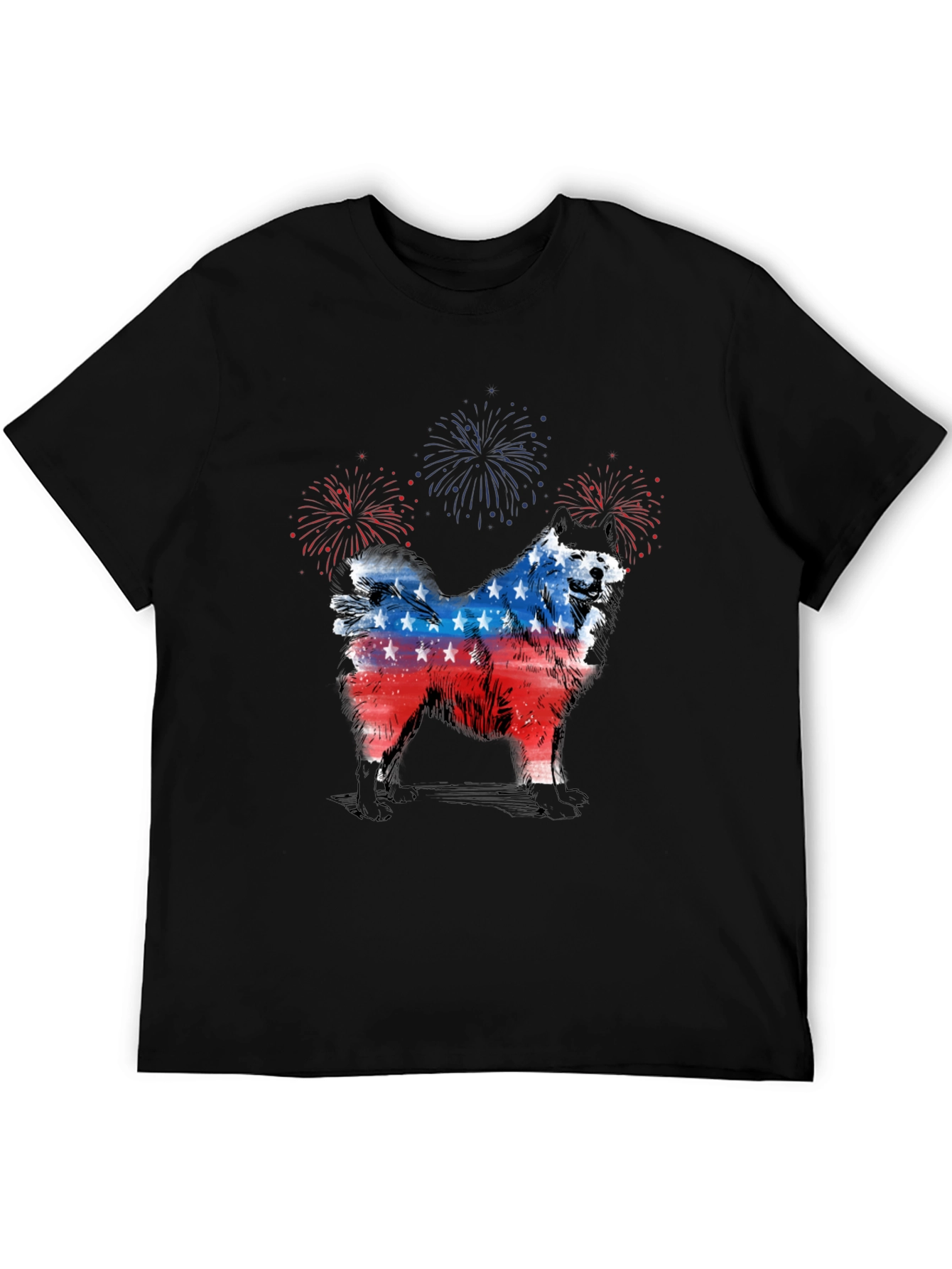 Patriotic Dog T-Shirt - USA Flag Design