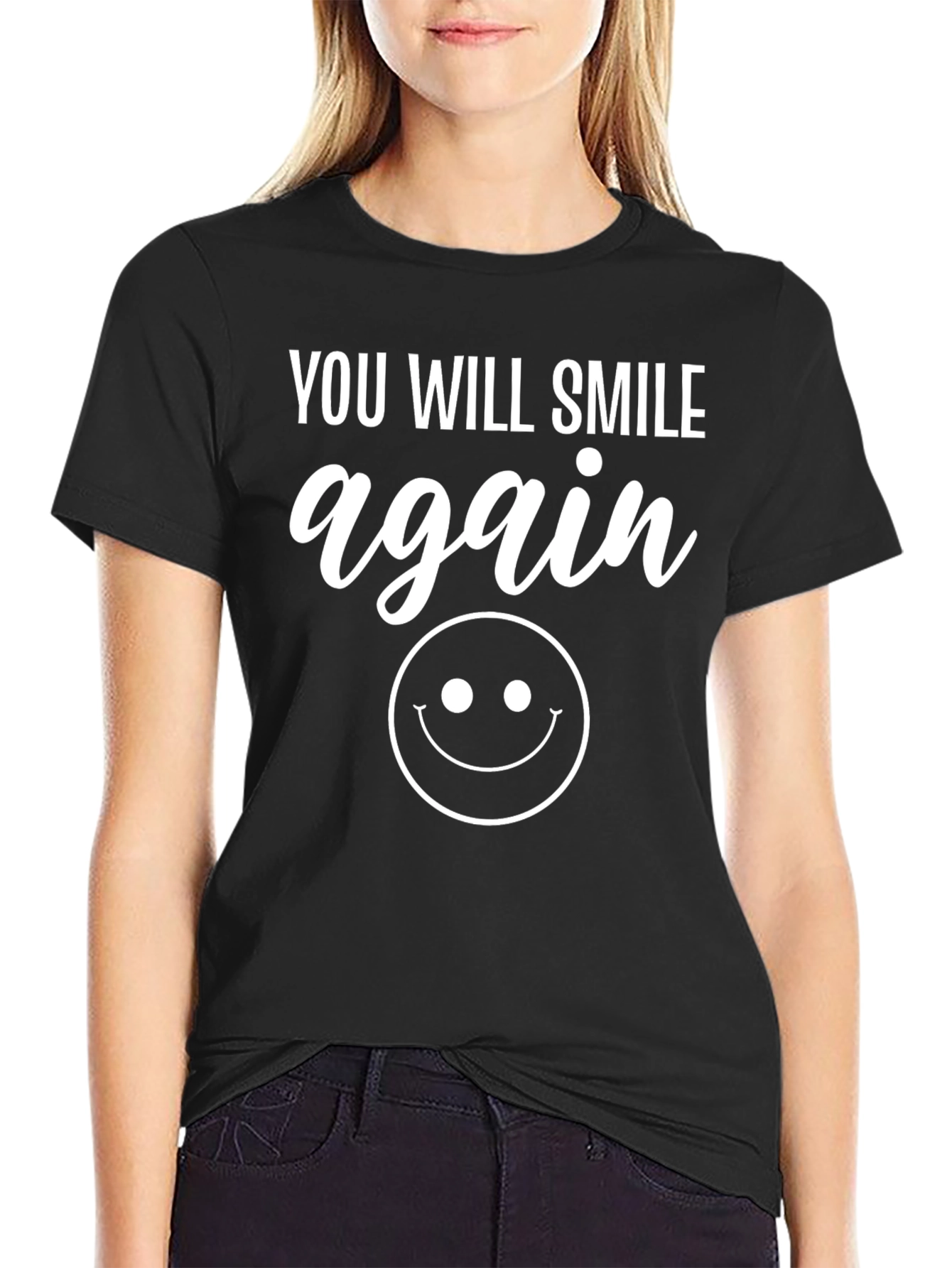 Smile Again Graphic Tee - Uplifting Comfort