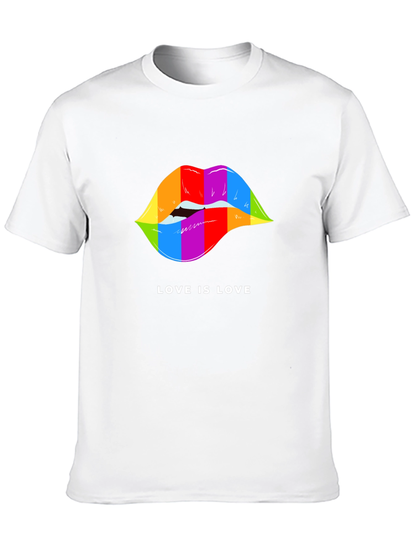 Love is Love Pride Lips Graphic Tee - Black