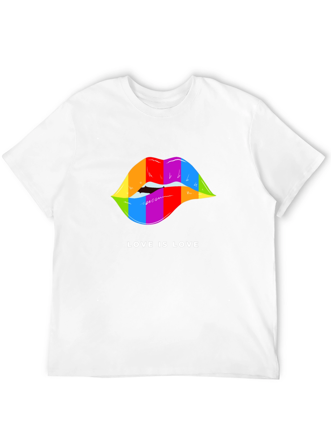 Love is Love Pride Lips Graphic Tee - Black